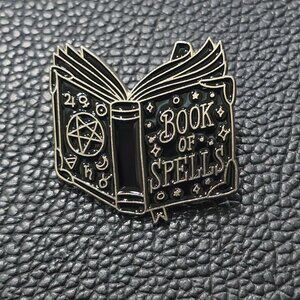 Killstar ✦ Book Of Spells Enamel Pin ✦ Occult Witchy Grimoire Graphic OS